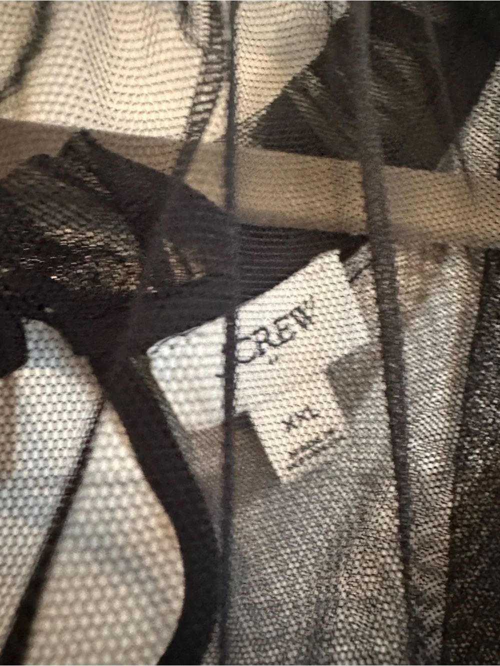 J. Crew XXL Sheer Black Overlay Blouse with camisole